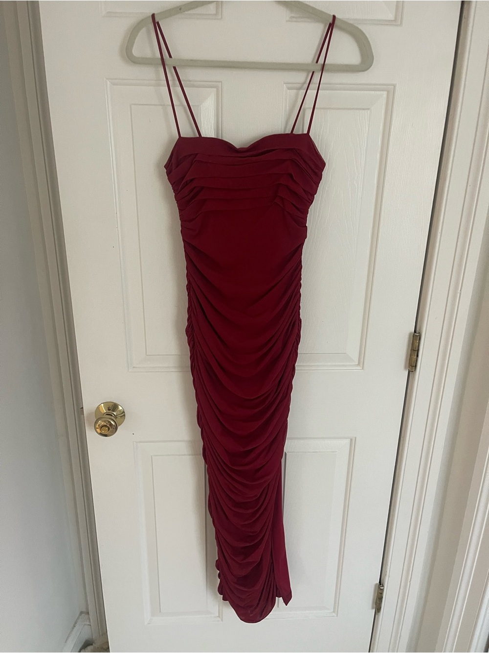 NWT Princess Polly Tara Midi Dress with Slit in Wine Size US 4